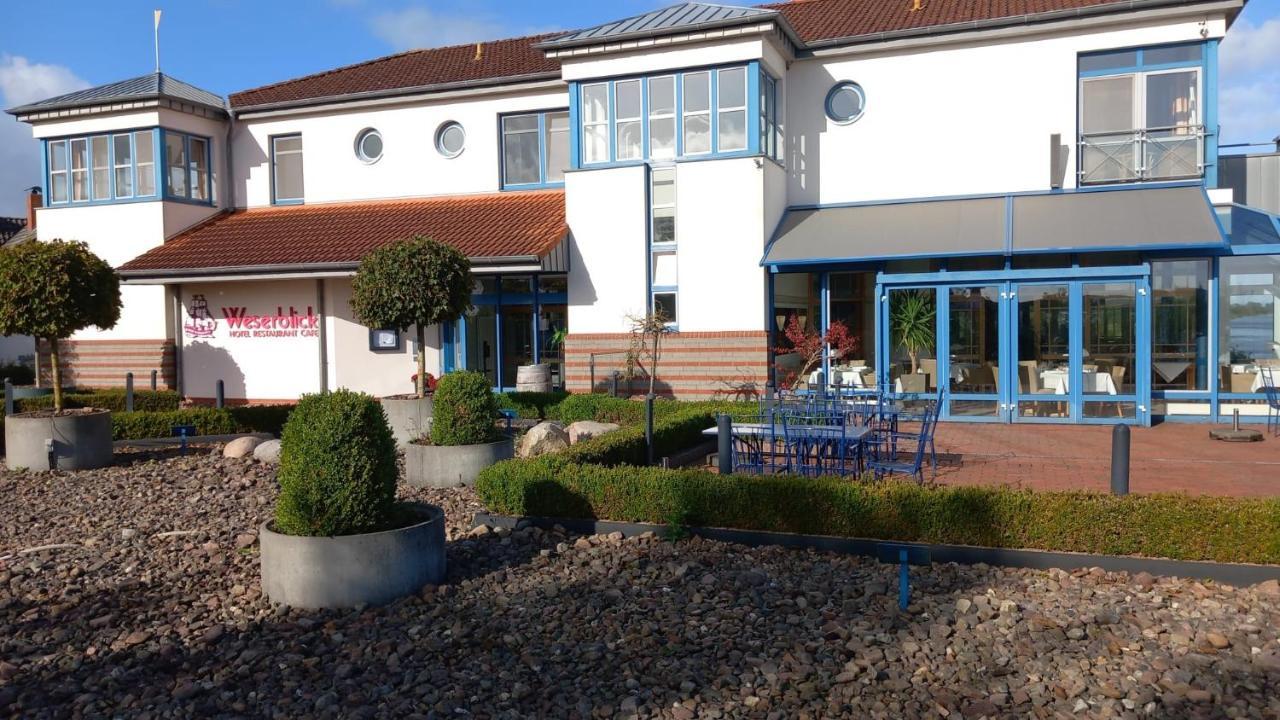 Gaestehaus Weserblick Am Weser-Sandstrand Berne Exteriér fotografie