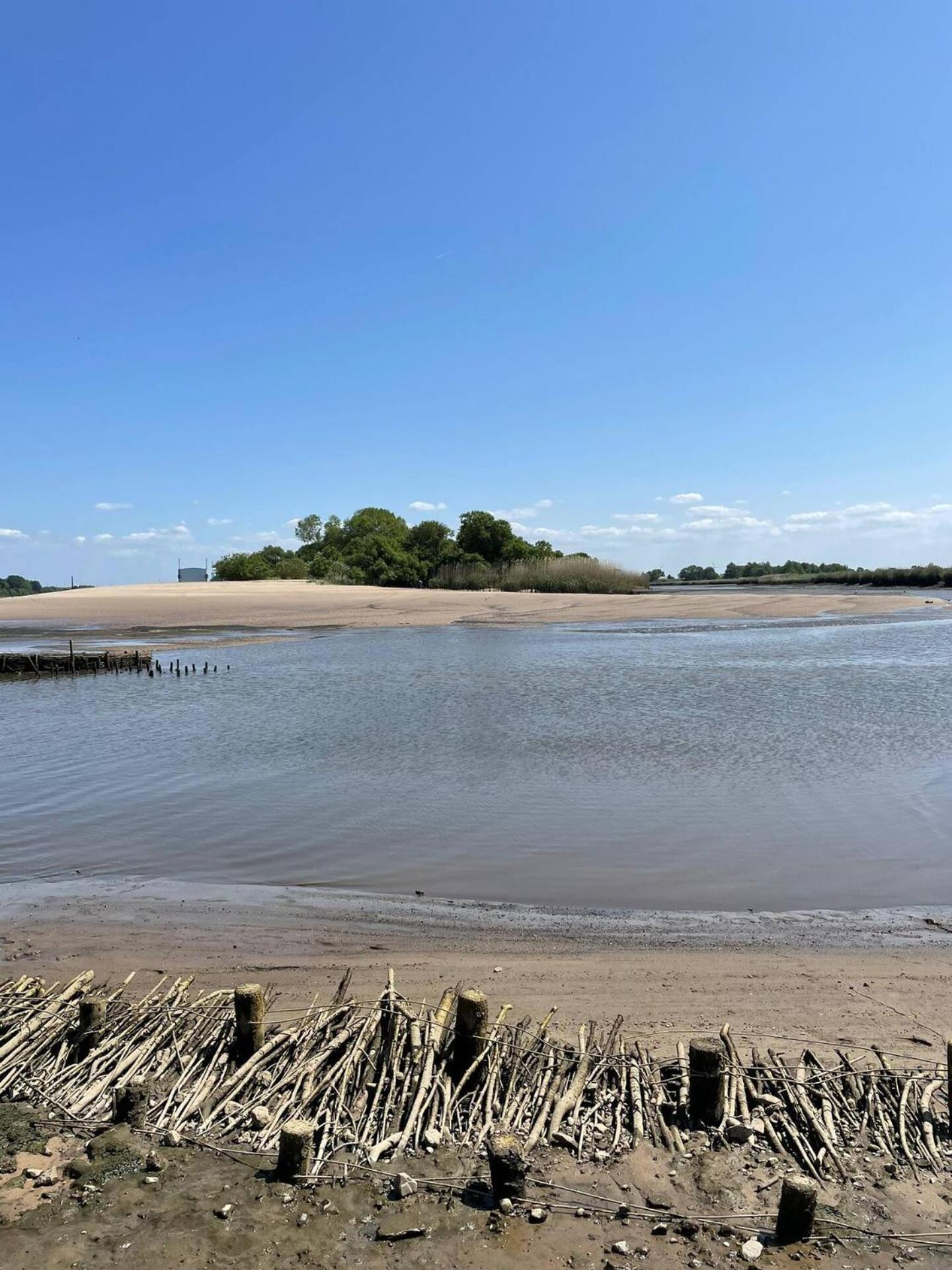 Gaestehaus Weserblick Am Weser-Sandstrand Berne Exteriér fotografie
